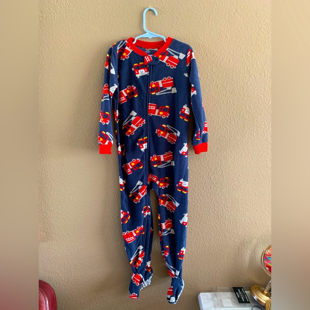 Fire truck onesie PJs